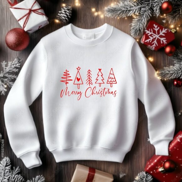 Christmas Sweater/Sweatshirt - Christmas Trees - Picture 1 of 4